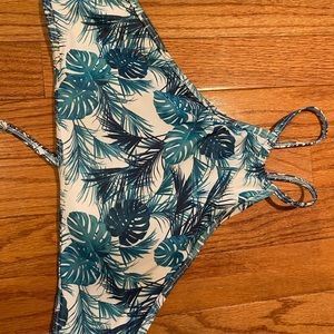 Halter tropical bikini top
